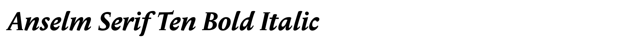 Anselm Serif Ten Bold Italic image